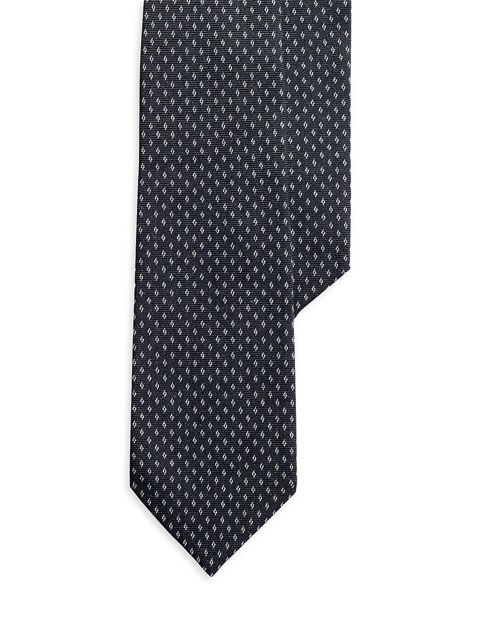 Mens Cashmere-Silk Diamond Jacquard Tie Product Image