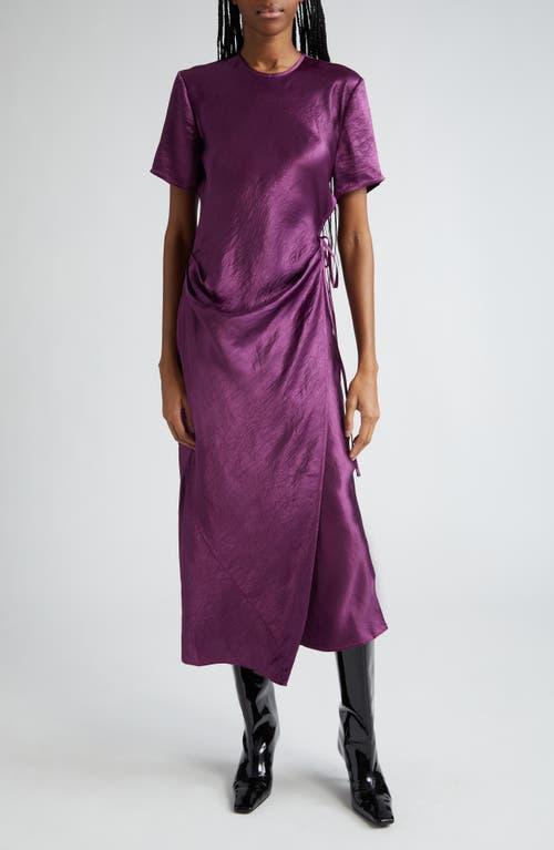 Womens Daika Draped Satin Midi Dress Product Image