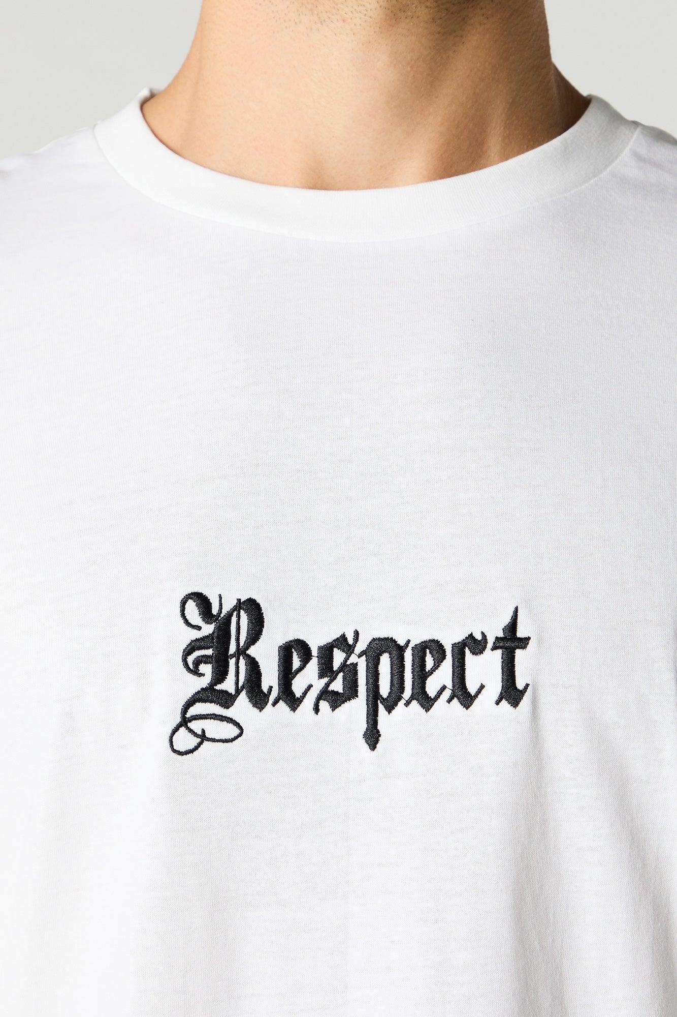 Respect Embroidered T-Shirt Male Product Image