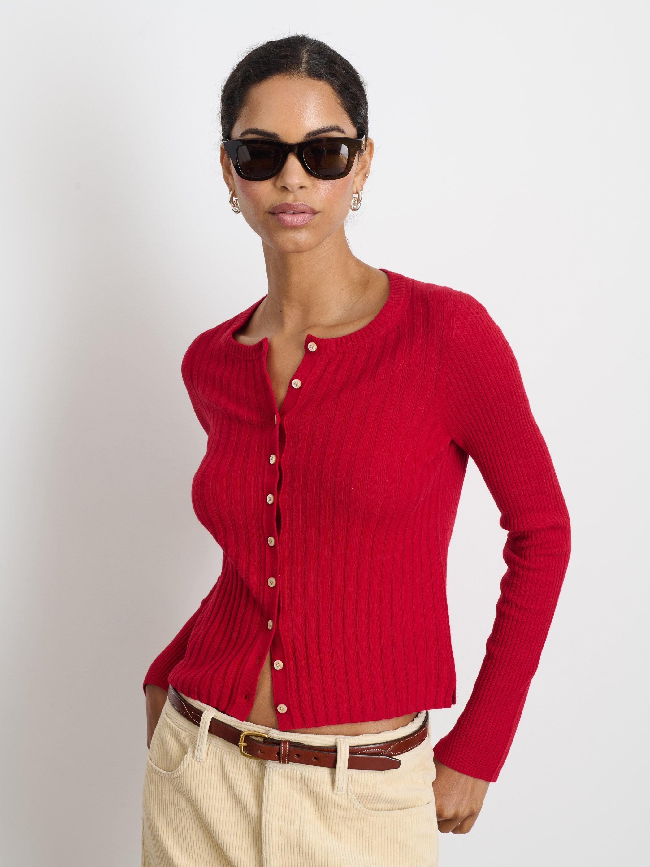 Kristin Ribbed Cardigan Female Product Image