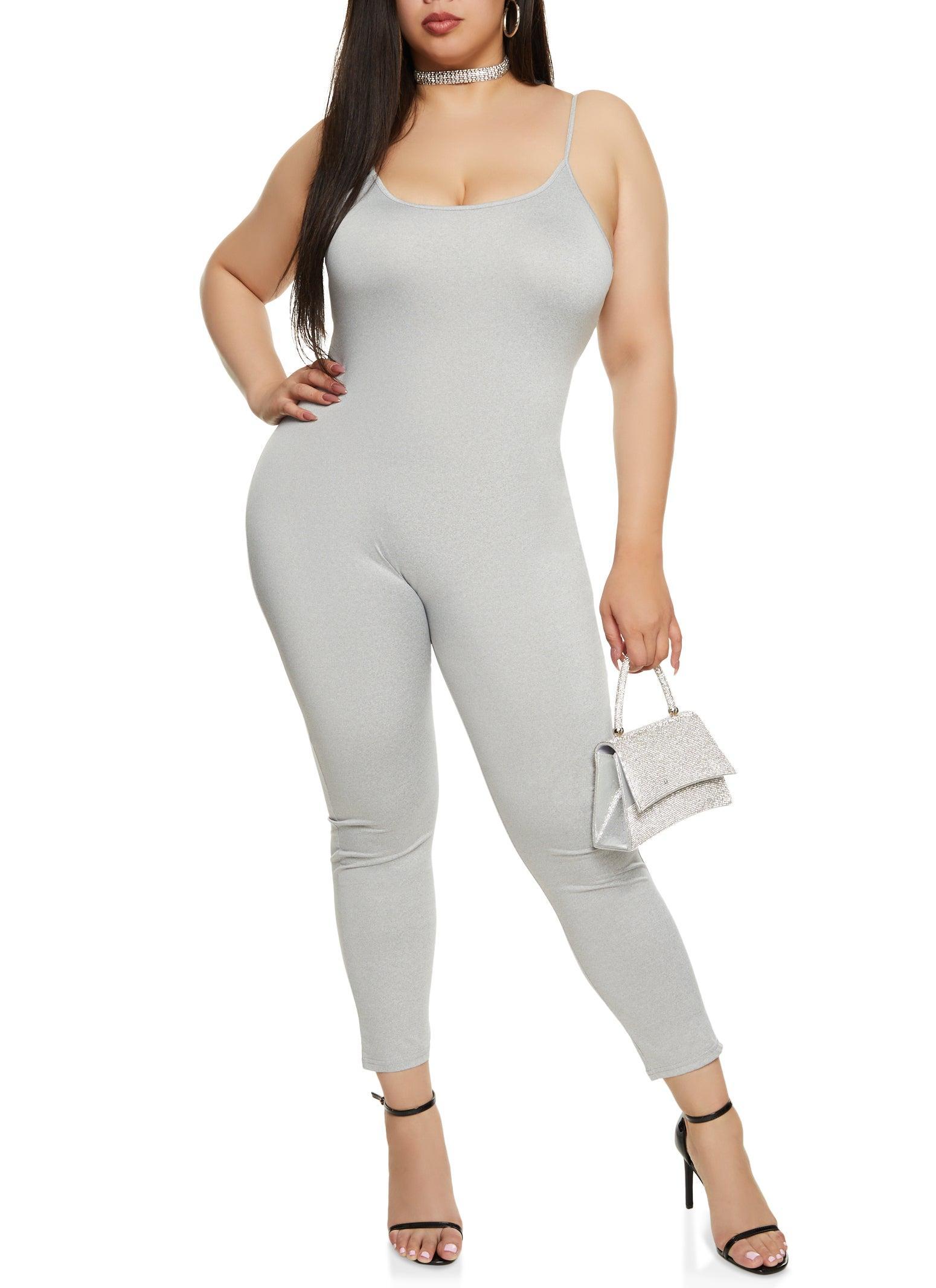 Womens Plus Size Scoop Neck Cami Jumpsuit Product Image