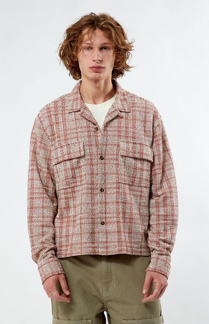 Men's Woven Cropped Flannel Shirt Product Image