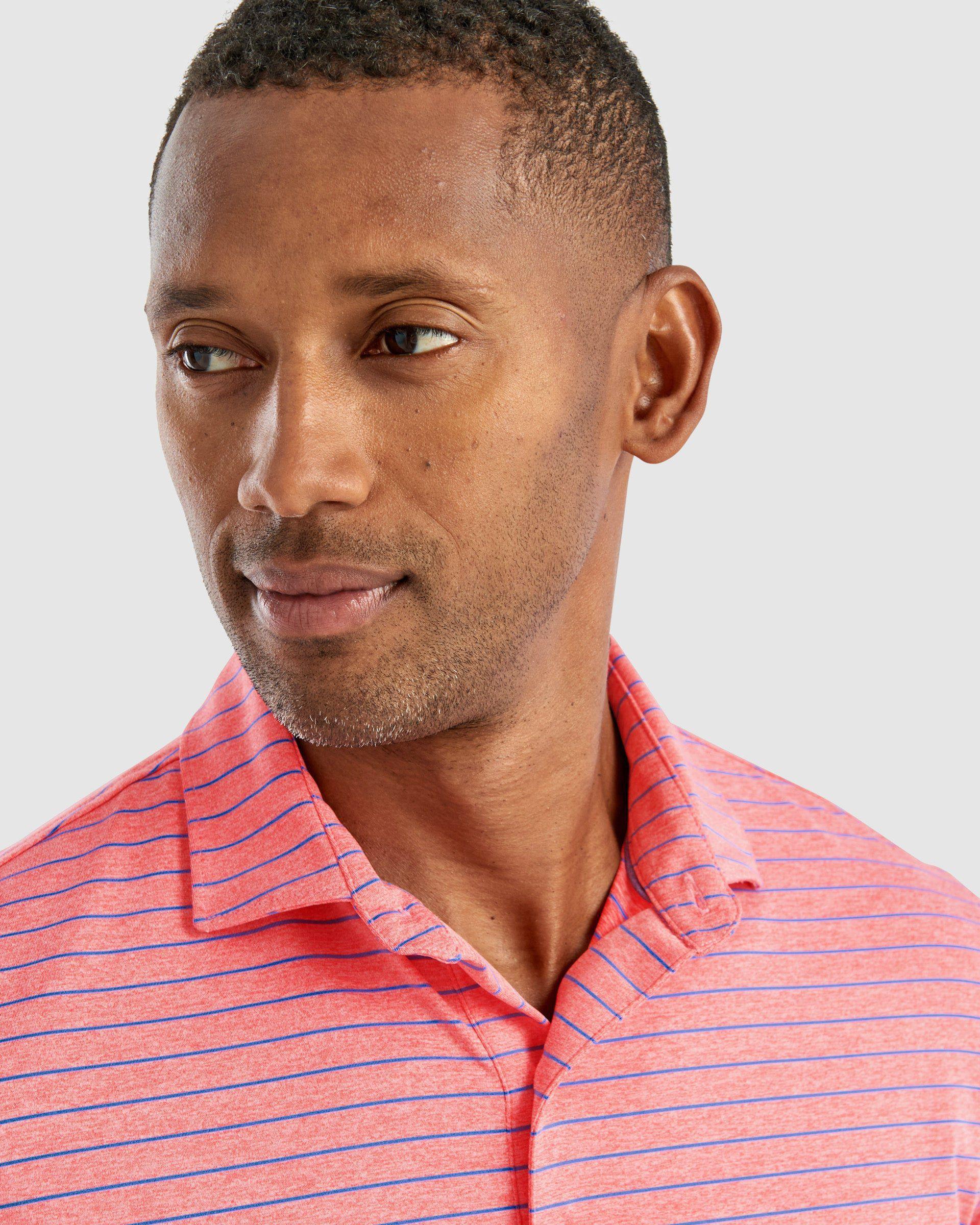 Newton Striped Jersey Performance Polo Product Image