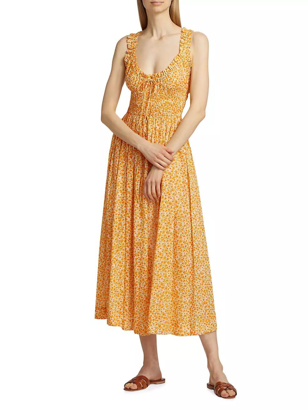 Emmaretta Floral Cotton Midi-Dress product image