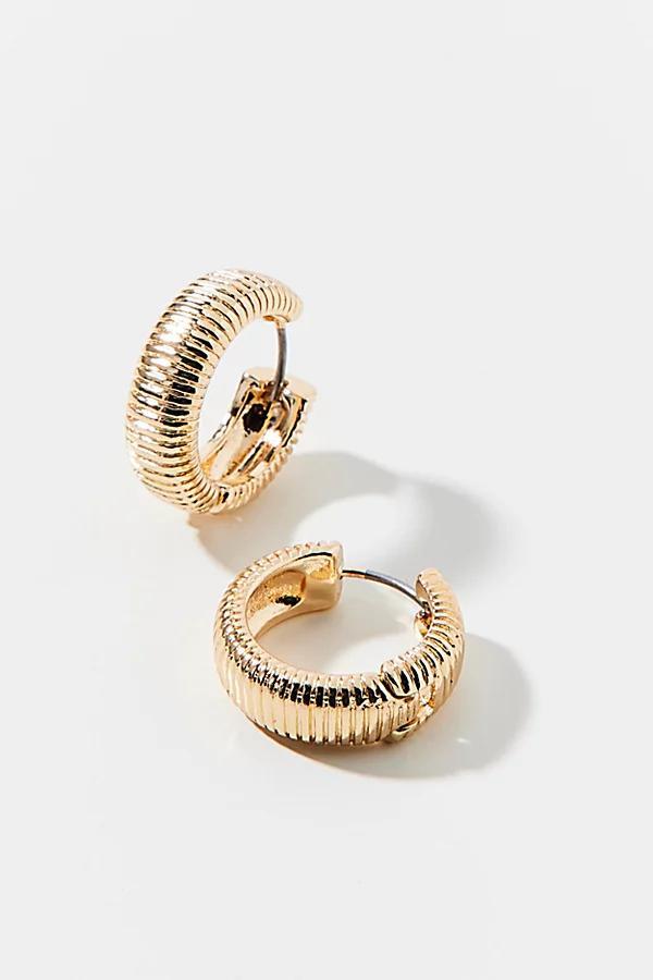 Ribbed Hoop Earring Womens at Urban Outfitters Product Image