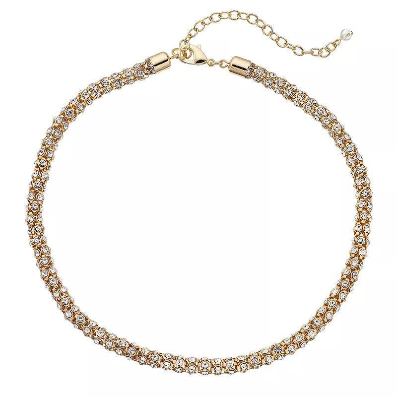 Napier Simulated Crystal Popcorn Chain Necklace, Womens, Gold Tone Product Image