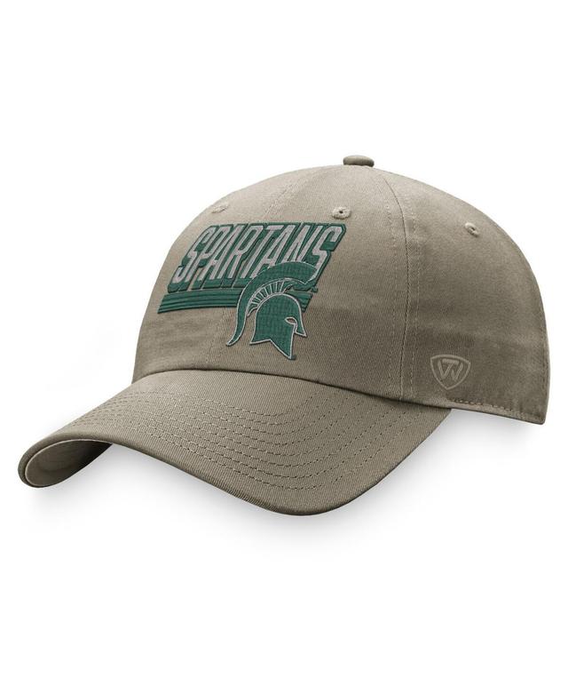 Mens Top of the World Khaki Michigan State Spartans Slice Adjustable Hat Product Image