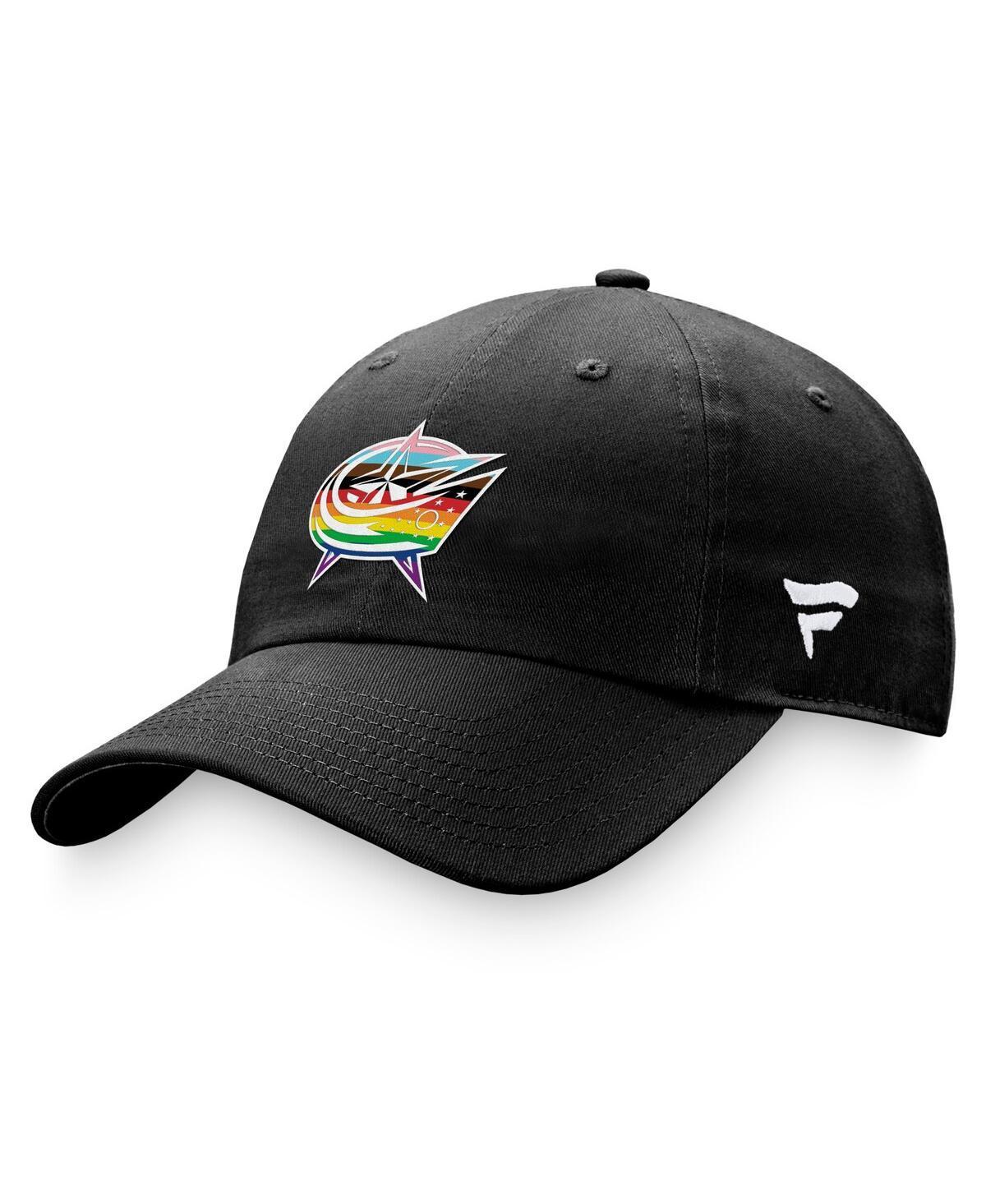 Mens Fanatics Black Columbus Blue Jackets Team Logo Pride Adjustable Hat Product Image