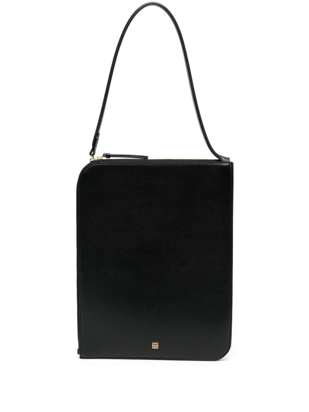 Logo-plaque Slim Shoulder Bag In Black Product Image