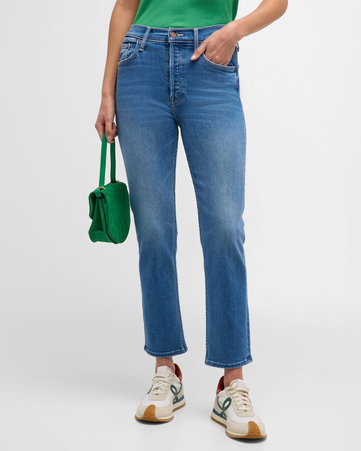 MOTHER The Tomcat High Waist Crop Straight Leg Jeans Product Image