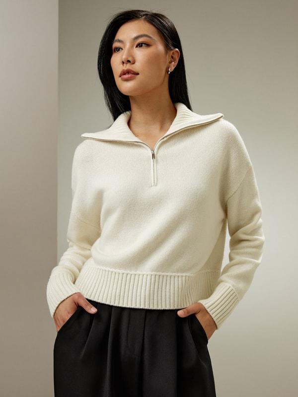 Relaxed Fit Wool-Cashmere Blend Sweater Product Image