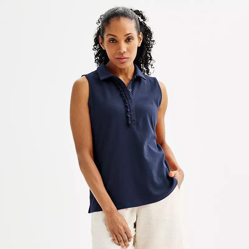 Womens Croft & Barrow Sleeveless Polo Shirt product image