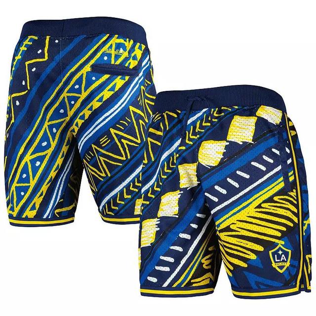 Mens Mitchell & Ness LA Galaxy Tribal Fashion Shorts Blue Product Image