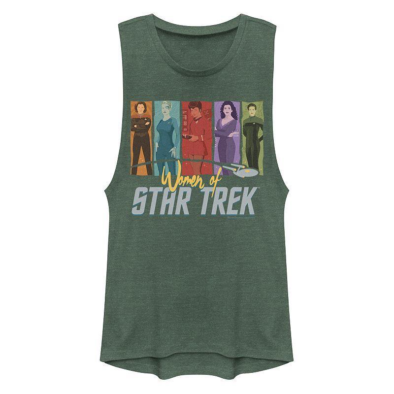 Juniors StarTrek Women of Trek Muscle Tank Top, Girls Pine Grey Product Image