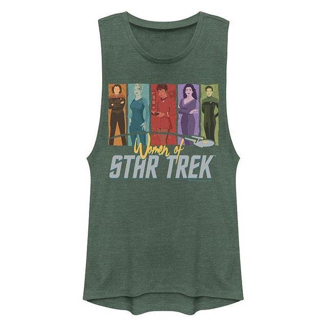 Juniors Star Trek Women of Trek Muscle Tank Top, Girls Lt Green Product Image