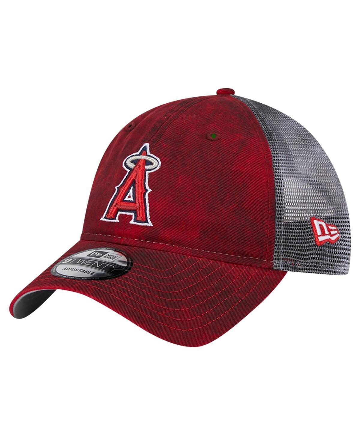 New Era Mens Red Los Angeles Angels Team Slick Trucker 9TWENTY Adjustable Hat Product Image