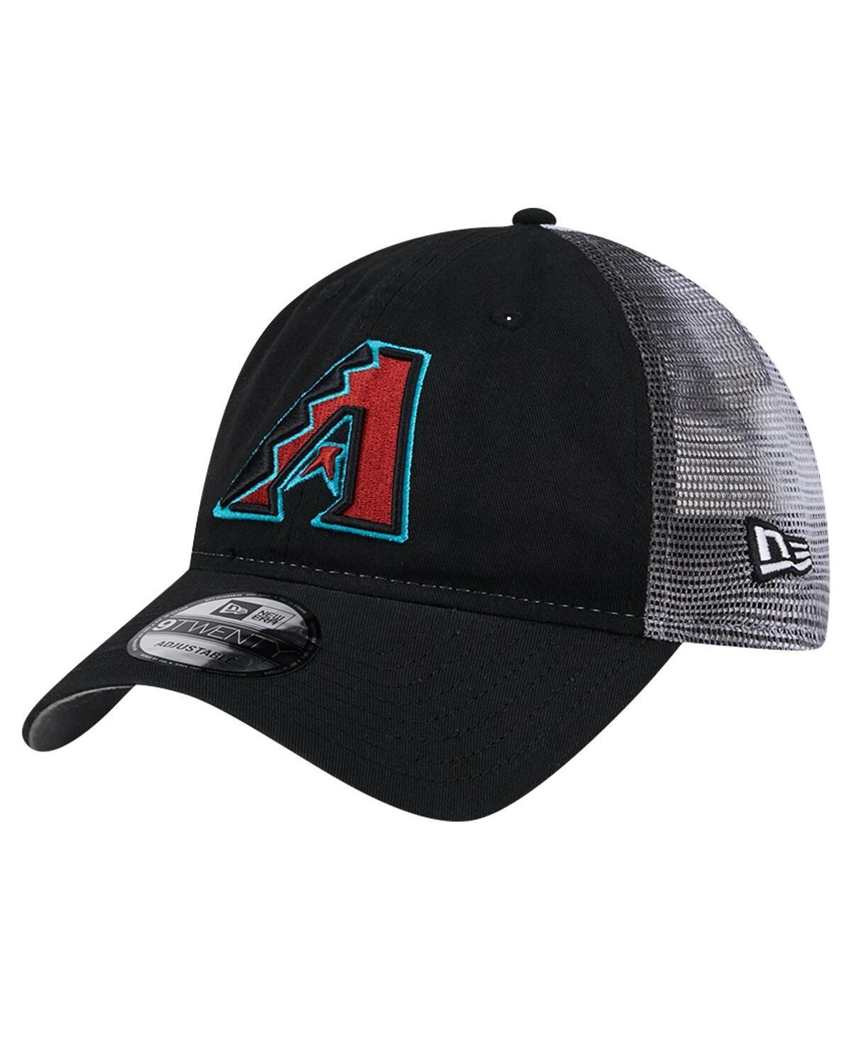 New Era Mens Black Arizona Diamondbacks Team Slick Trucker 9TWENTY Adjustable Hat Product Image