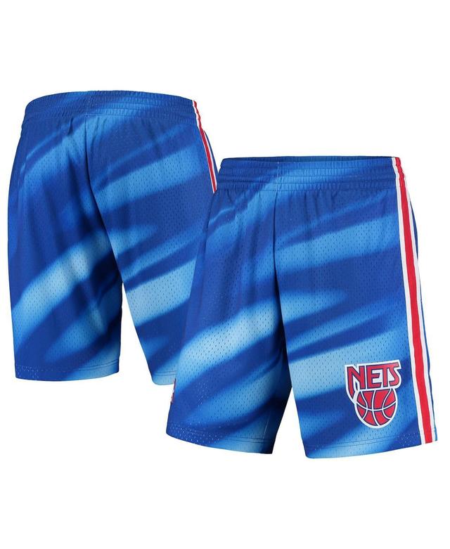 Mens Mitchell & Ness Blue New Jersey Nets Hardwood Classics Swingman Shorts Product Image