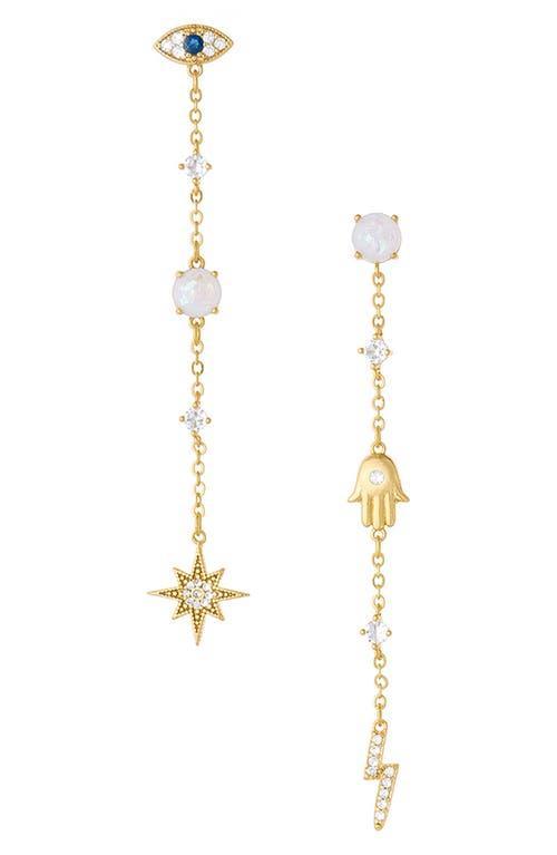 Ettika Celestial Chain Dangle Drop Earrings Product Image