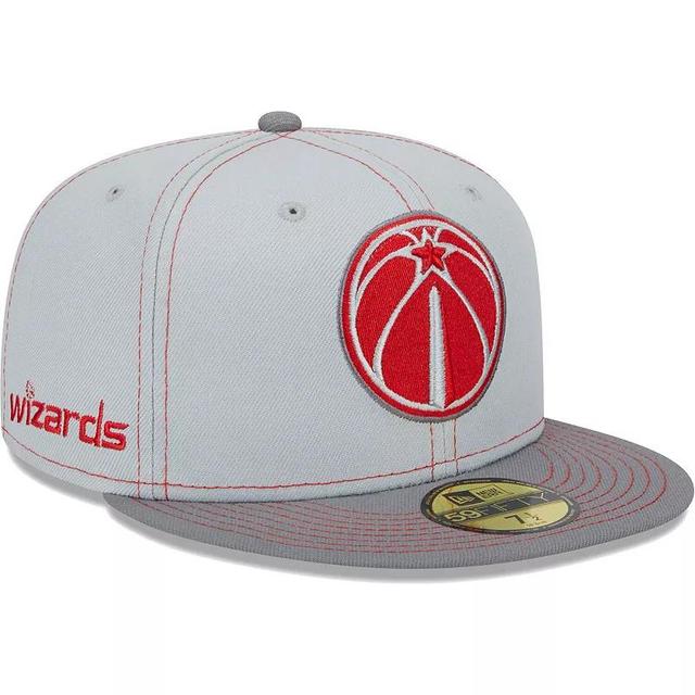 Mens New Era Gray Washington Wizards Color Pop 59FIFTY Fitted Hat Product Image