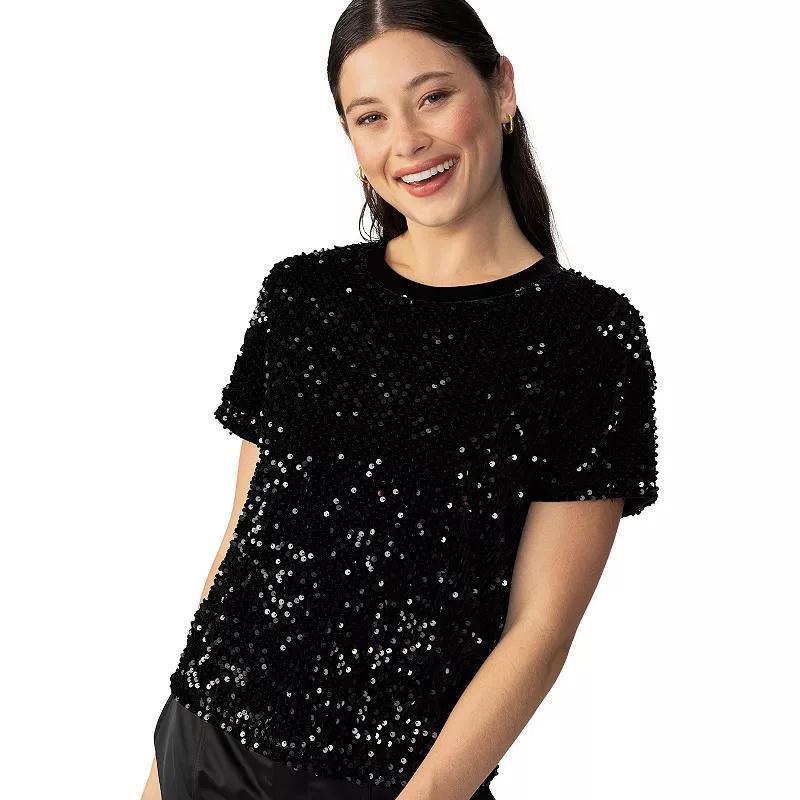 Womens Modern Supply by Sanctuary Everyday Sequin Tee Product Image