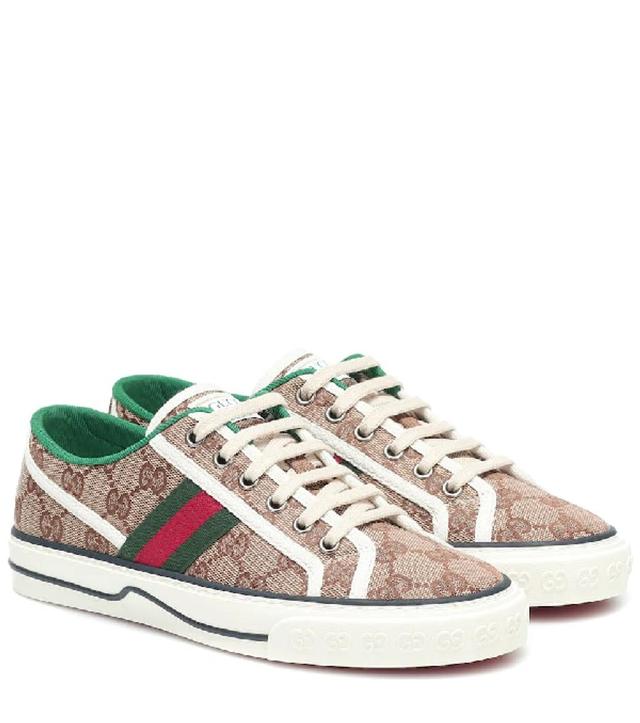 GUCCI Tennis 1977 Canvas Sneakers In Cream Product Image