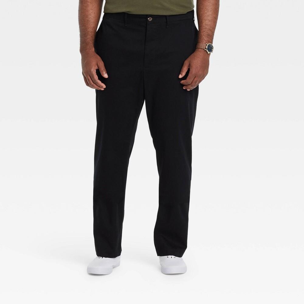 Mens Big & Tall Athletic Fit Chino Pants - Goodfellow & Co Black 46x30 Product Image