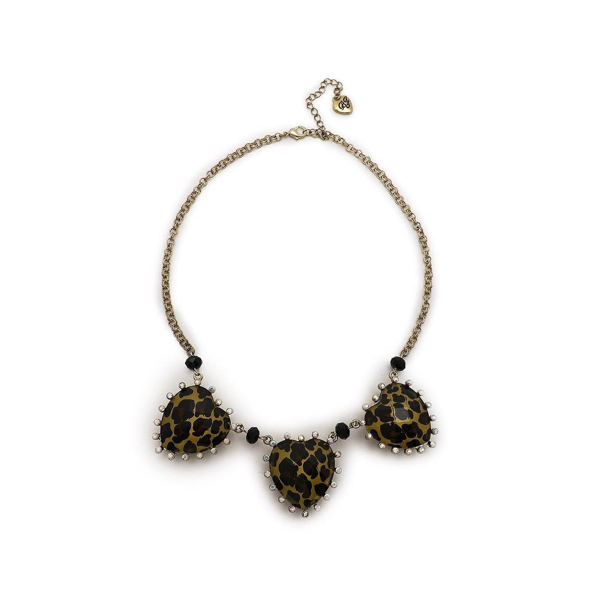 Sohi Womens Cheetah Statement Necklace Product Image