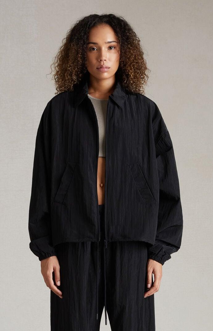 Fear of God Essentials Women's Crinkle Nylon Shell Bomber Jacket - Product Image