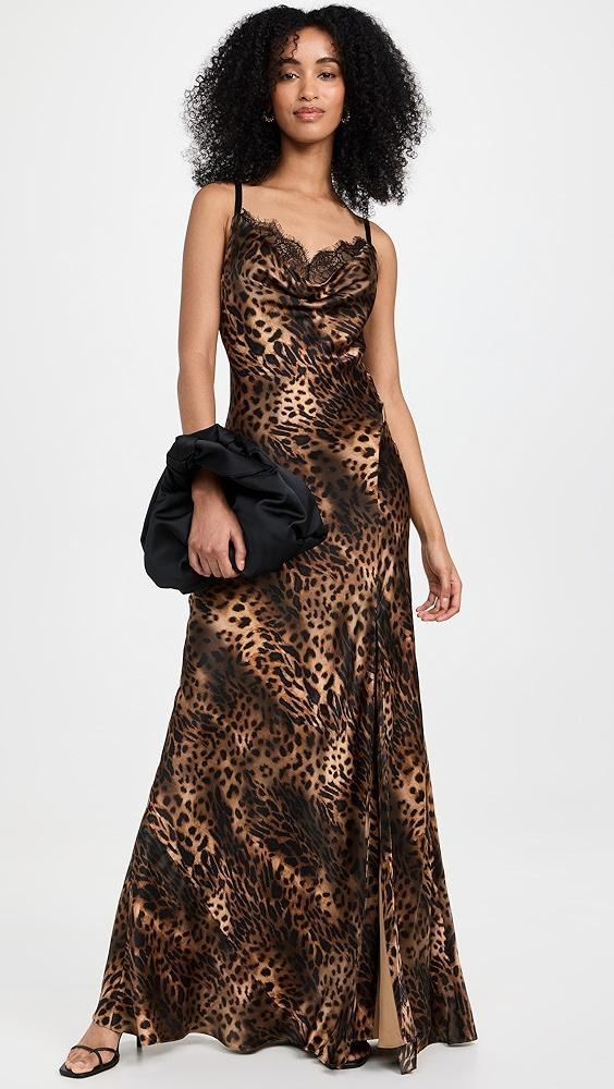 L'AGENCE Venice Cowl Lace NK Gown | Shopbop Product Image