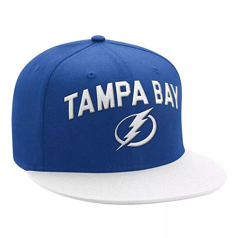 Mens Starter Blue/White Tampa Bay Lightning Arch Logo Two-Tone Snapback Hat Product Image