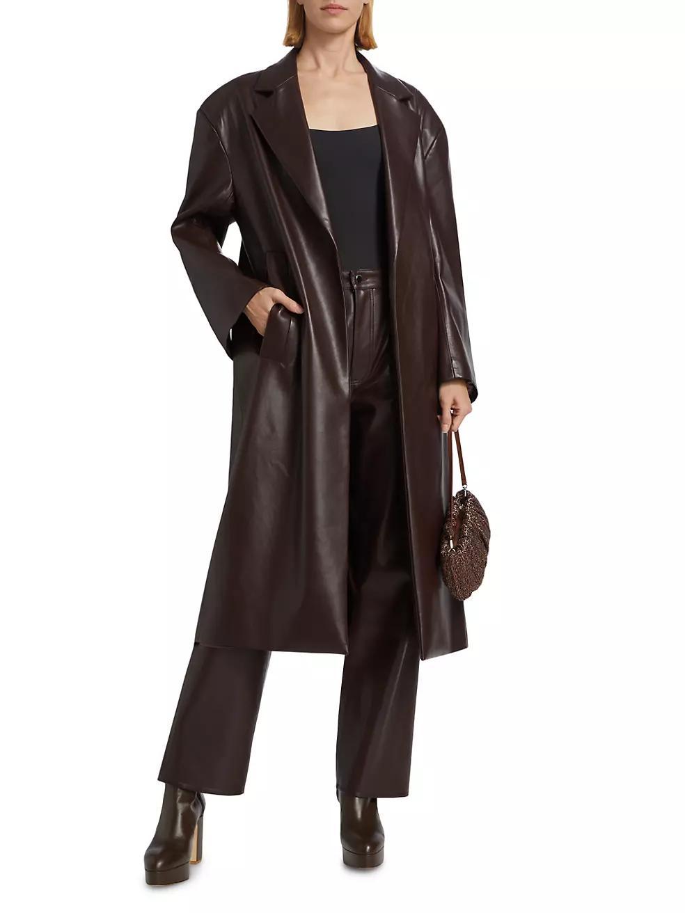 Womens Janelle Single-Breasted Long Coat Product Image