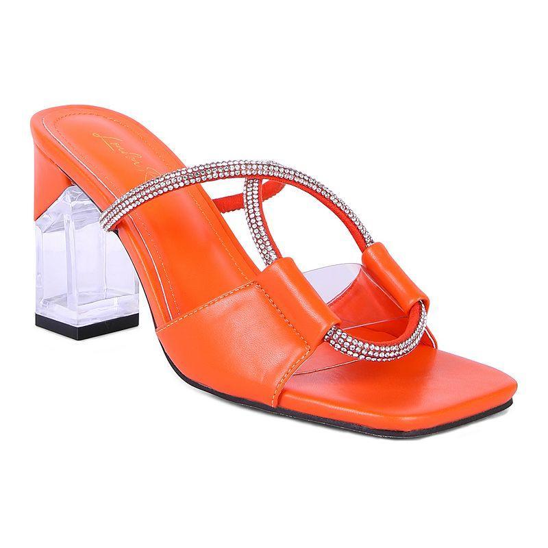 London Rag Fineapple Womens Heeled Slide Sandals Product Image