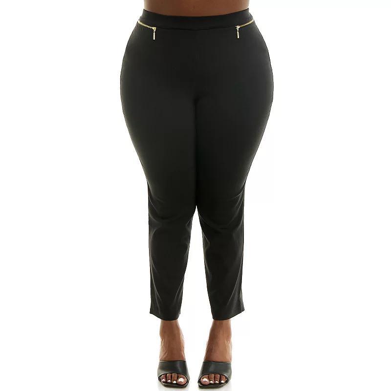 Plus Size Nina Leonard Ankle Length Millennium Pants, Womens Product Image