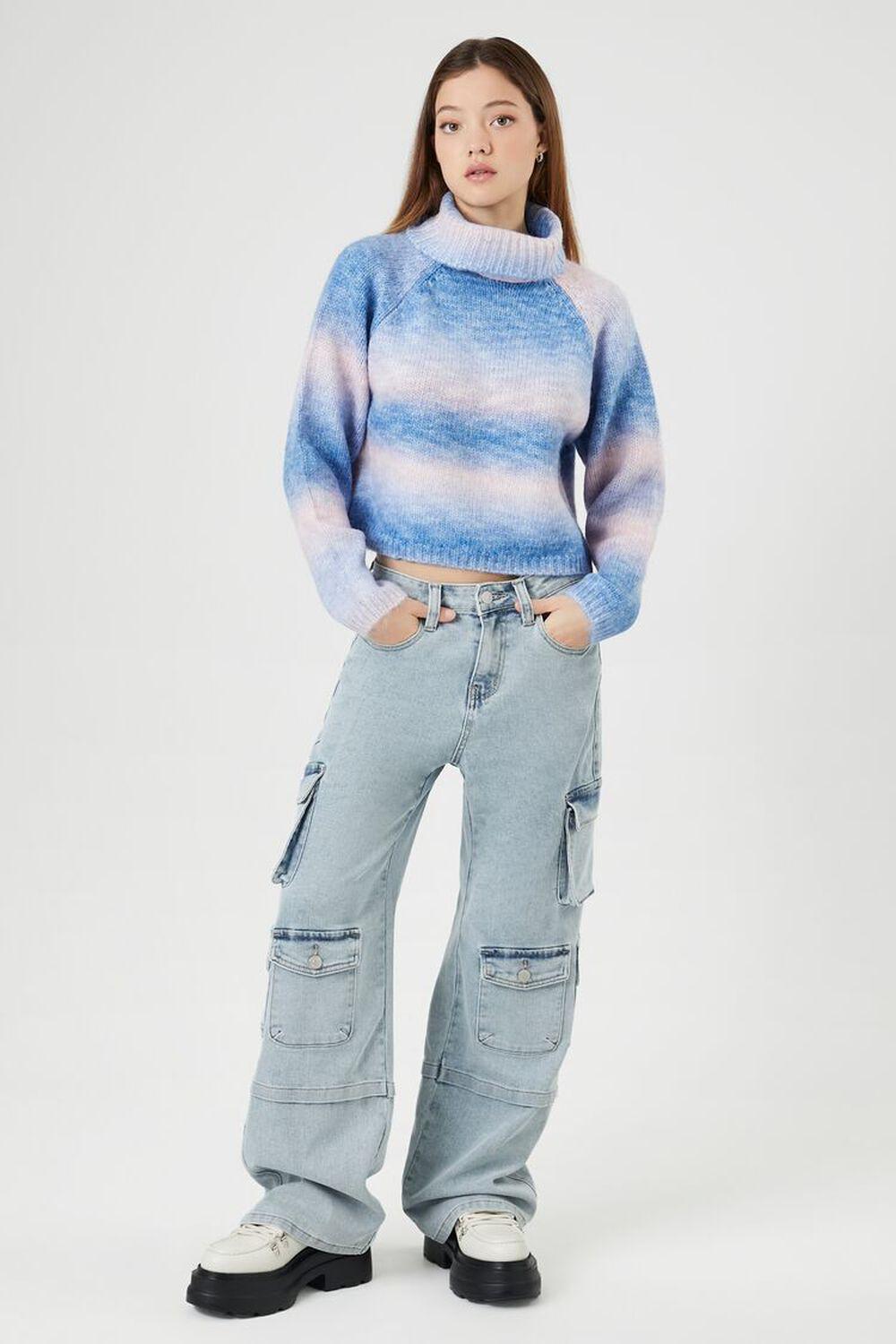 Gradient Striped Turtleneck Sweater | Forever 21 Product Image