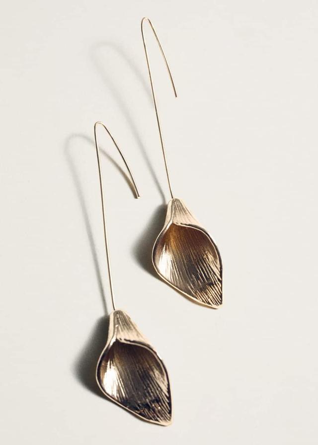 MANGO - Leaves pendant earrings - One size - Women Product Image