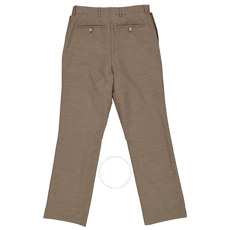 BURBERRY Beige Wool Pocket Detail Tailored Trousers Product Image