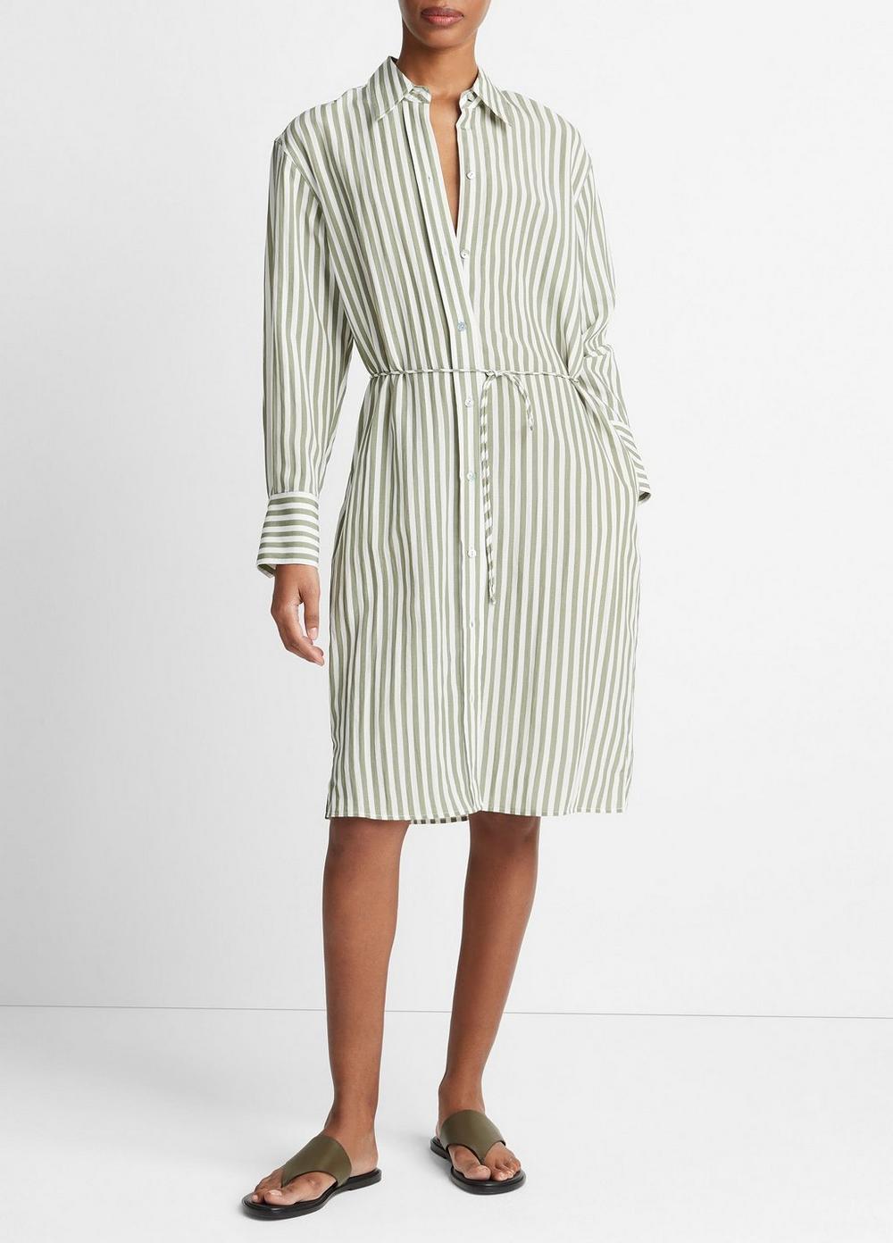 Coastal Stripe Short Shirt Dress Product Image