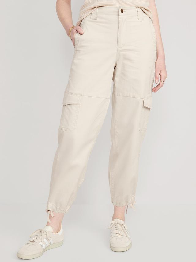 High-Waisted Balloon Cargo Pants Product Image