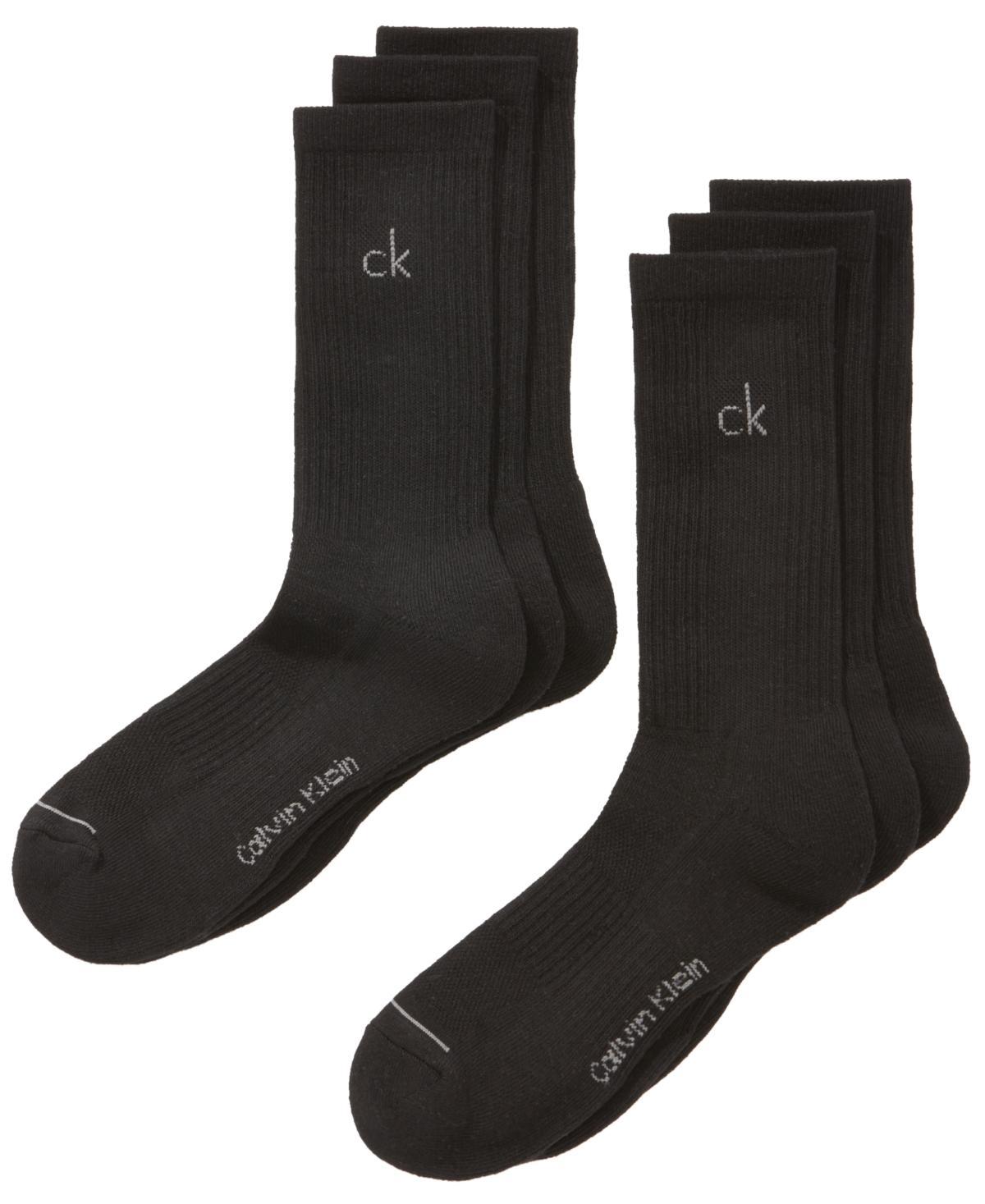 Calvin Klein Mens Athletic Performance Crew Socks 6-Pack Product Image