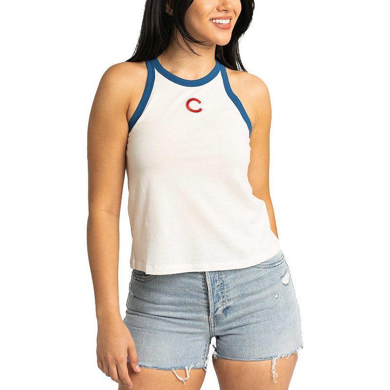 Womens Lusso White Chicago Cubs Jane Tank Top Product Image