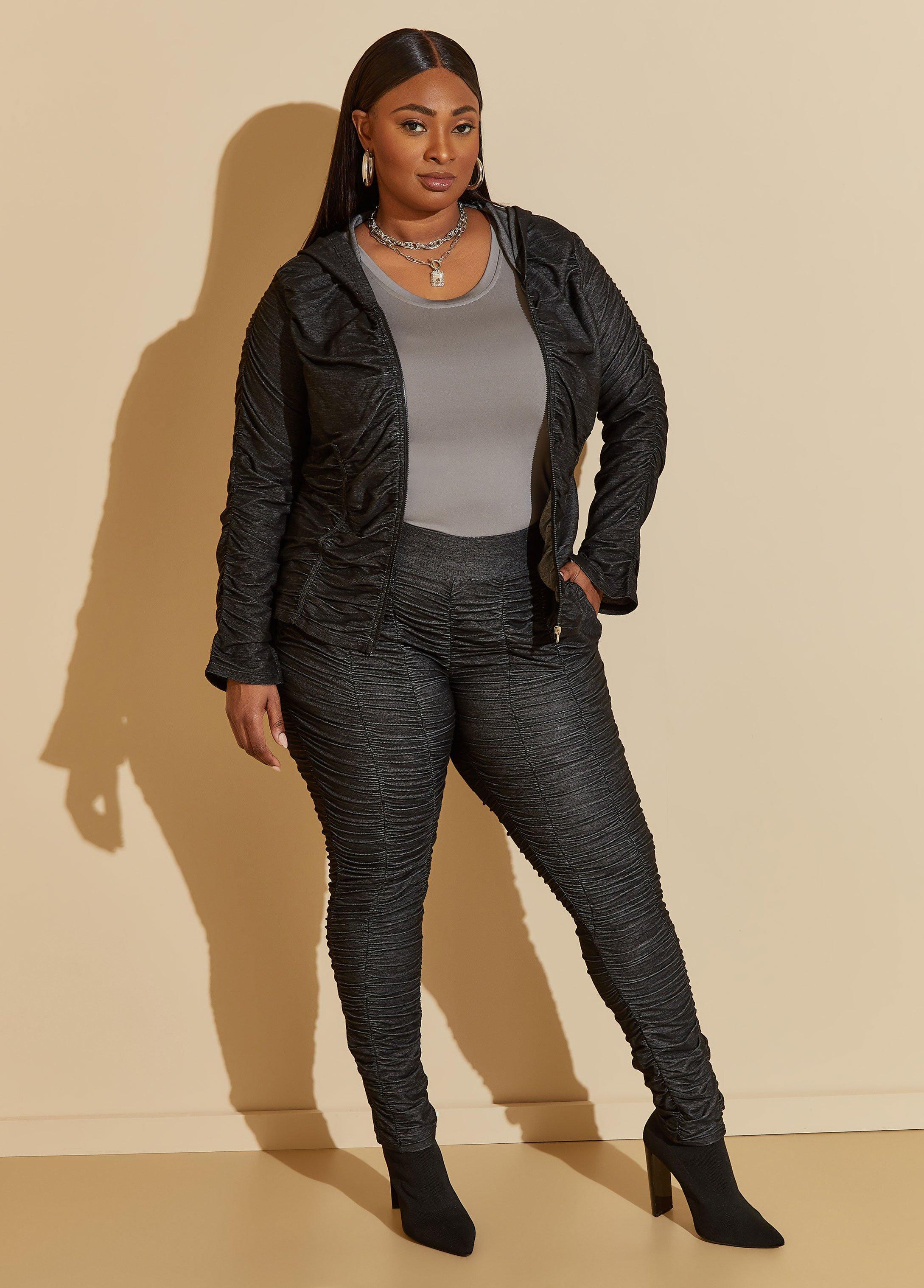 Plus Size Ruched Leggings Ashley Stewart product image