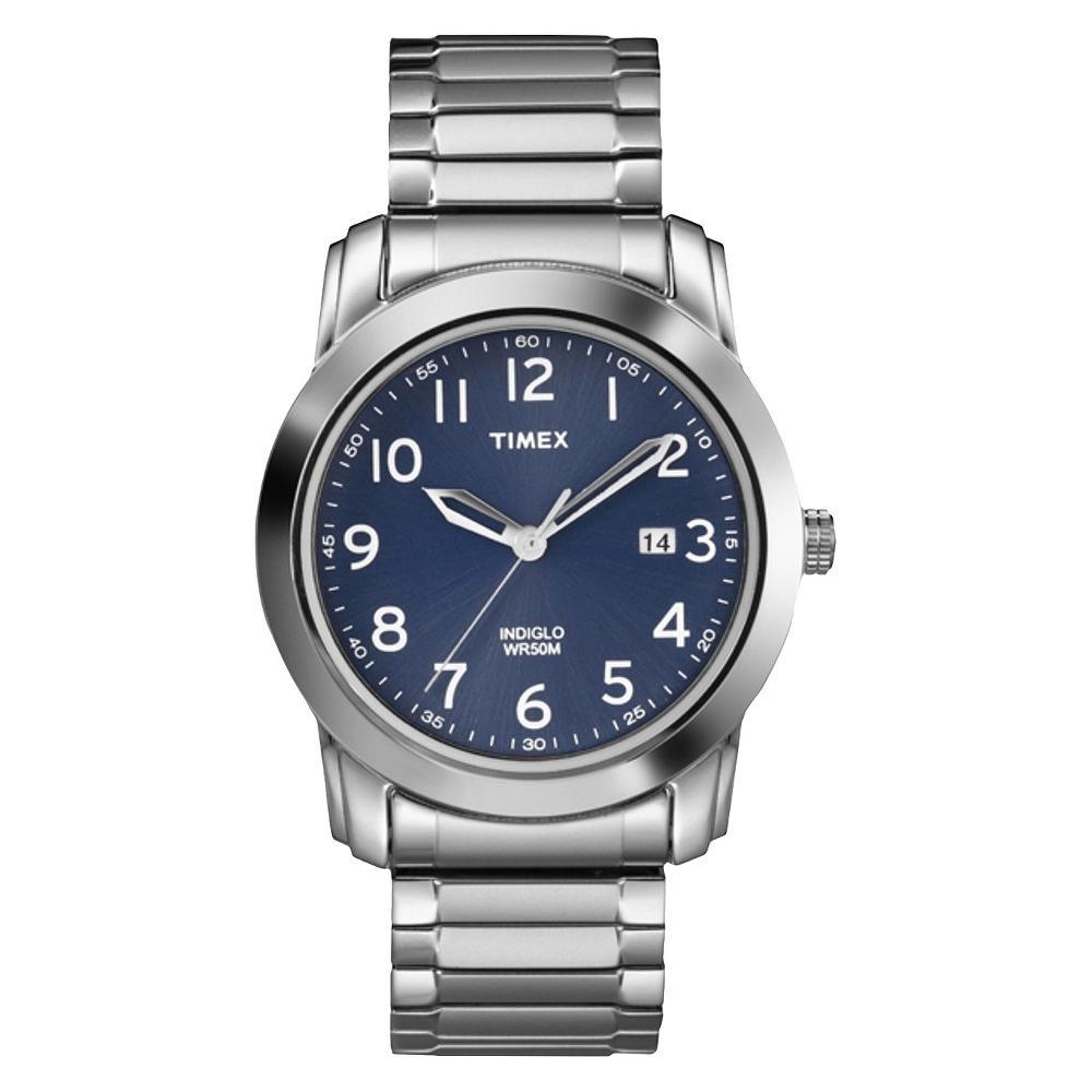 Men's Timex Expansion Band Watch - Silver/Blue T2P132JT Product Image