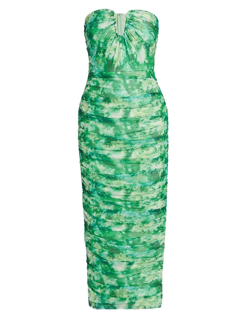 Womens Larkspur Tie-Dye Strapless Midi-Dress Product Image