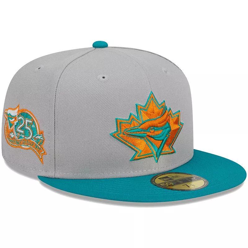 Mens New Era Gray/Teal Toronto Blue Jays 59FIFTY Fitted Hat Product Image