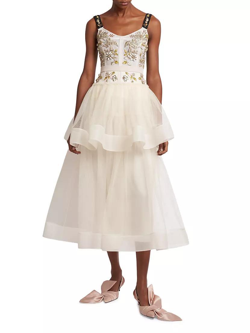 Tiered Bead-Embellished Gown Product Image