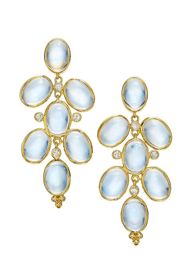 Womens Florence86 18K Yellow Gold, Blue Moonstone, & Diamond Drop Earrings Product Image