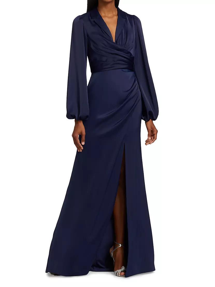 Kali Wrapped Satin Gown Product Image