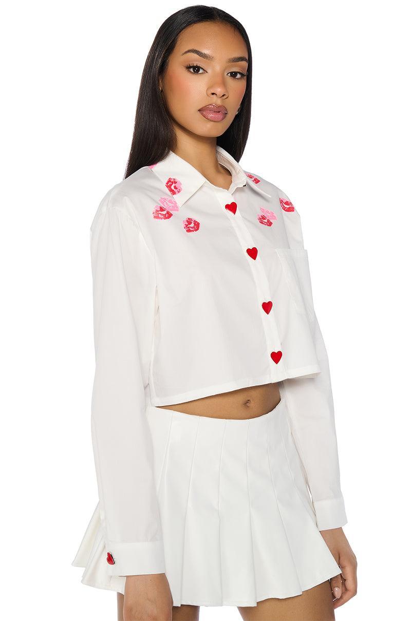 POP KISS BUTTON DOWN SHIRT Product Image