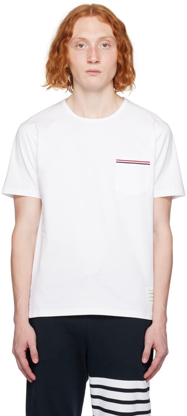 White Patch Pocket T-shirt In 100 White Product Image